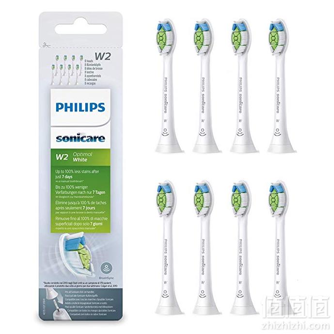 镇店之宝,philips 飞利浦 hx6068/12 钻石亮白型声波震动牙刷刷头 8支