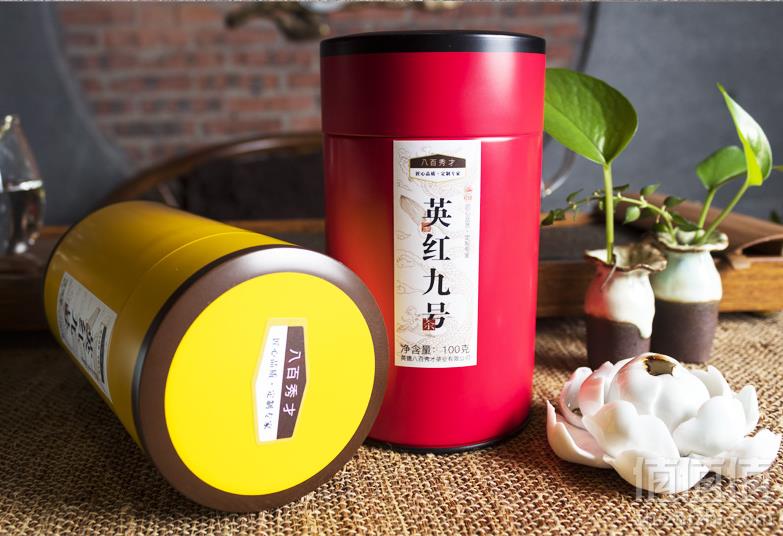 国家地理标志产品八百秀才2018新茶英红九号英德红茶罐装100g