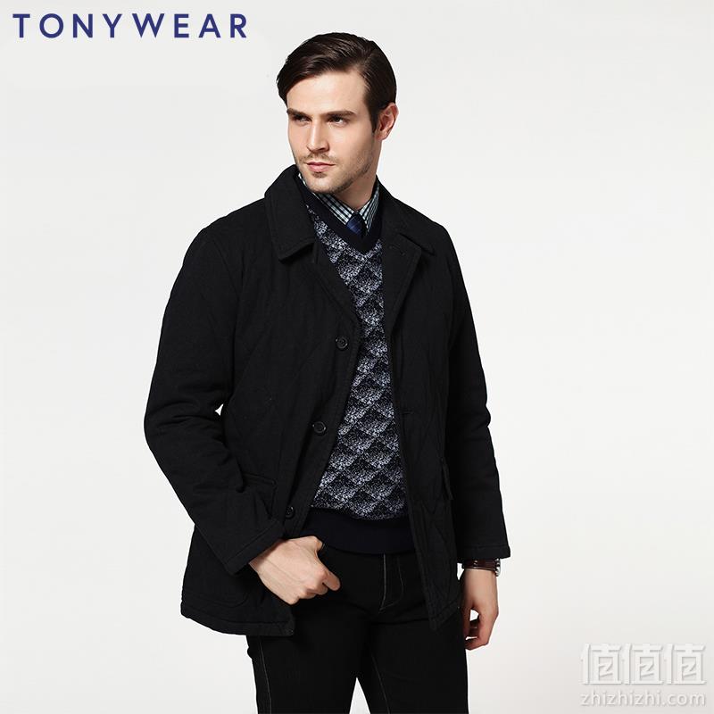 tony wear 汤尼威尔 2019秋冬新款男士商务棉夹克外套