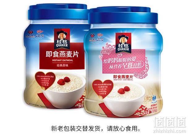 桂格 经典原味即食燕麦片 1kg罐装 1号店15.9元