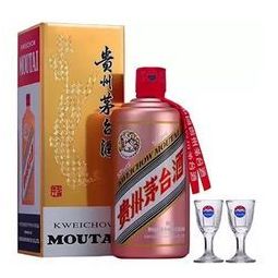 moutai茅台玫瑰金色瓶装白酒53度500ml