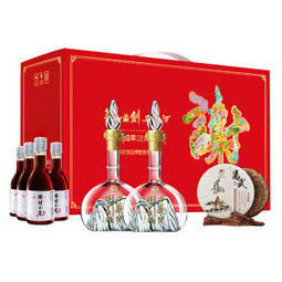 西凤酒高度白酒凤香型华山论剑20年52度华山论剑大礼包1188型吉祥如意