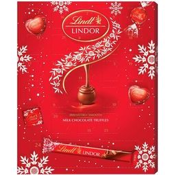 lindt 瑞士莲 牛奶巧克力松露 圣诞日历礼盒 300g