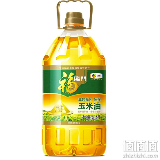 福临门 食用油 非转基因压榨一级黄金产地玉米胚芽油6.18l