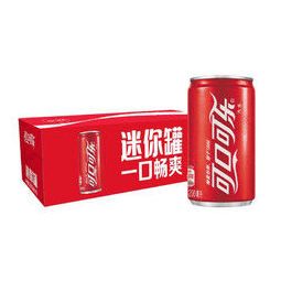 cocacola可口可乐汽水碳酸饮料200ml12罐整箱装迷你摩登罐小可乐可口