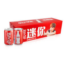 cocacola可口可乐汽水碳酸饮料200ml12罐整箱装迷你摩登罐可口可乐