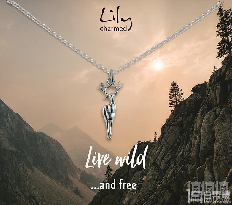 圣诞好礼！双十二预告，Lily Charmed 银色驯鹿项链 荒野鹿新低168元包邮（需领优惠券）
