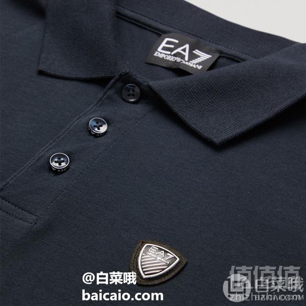 限L码，Emporio Armani 安普里奥·阿玛尼 EA7系列 Core Shield 男士短袖Polo衫 Prime会员免费直邮含税到手257元
