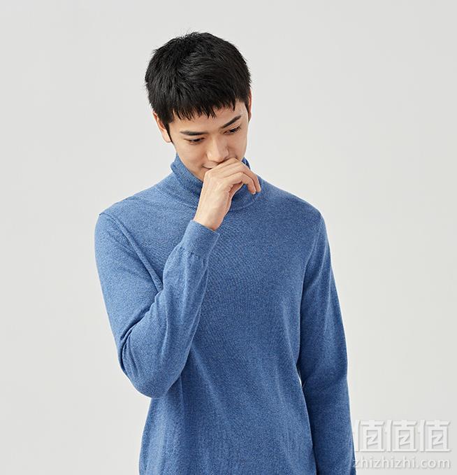 优衣库制造商，Maxwin 马威 男士纯色高领羊毛衫 多色新低99元包邮（需领券）
