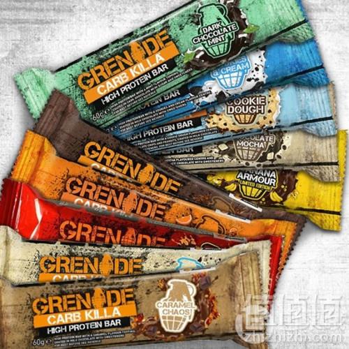 Grenade 手雷 Carb Killa 高蛋白能量棒60g*12支 Prime会员凑单免费直邮含税到手新低137元（满￥368额外7.5折）