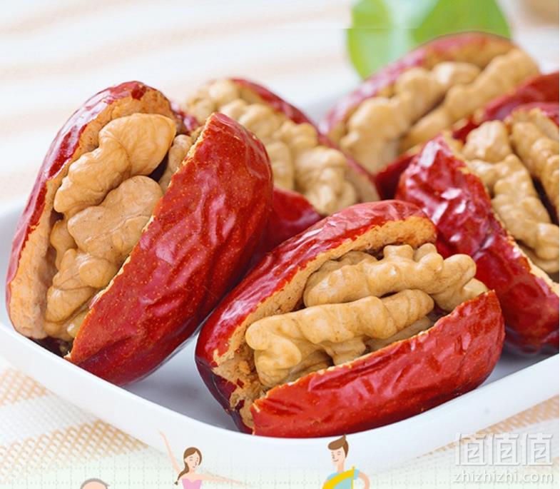 果真心 新疆枣夹核桃礼盒装1000g29.99元包邮（需用优惠券）