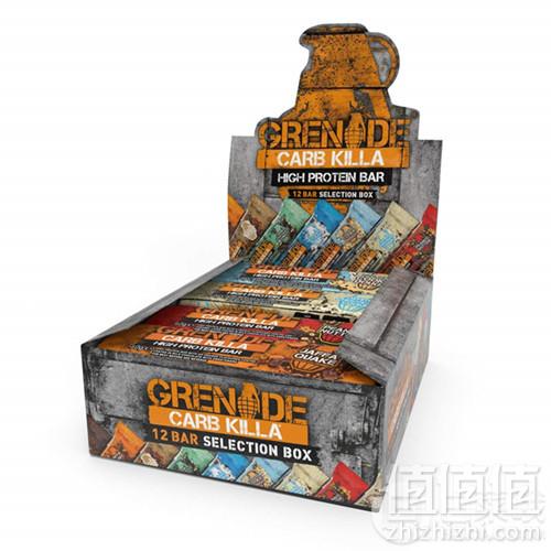 Grenade 手雷 Carb Killa 高蛋白能量棒60g*12支 Prime会员凑单免费直邮含税到手新低137元（满￥368额外7.5折）