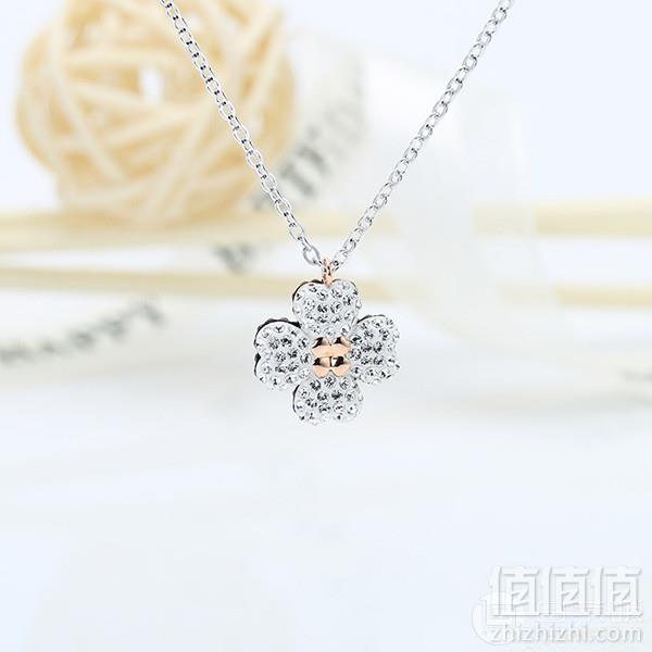 Swarovski 施华洛世奇 LATISHA FLOWER 黑白双面设计花朵项链 5368980新低519元包邮包税（双重优惠）