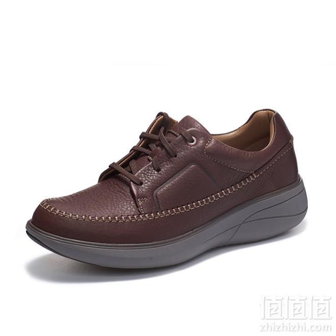 限UK9码 Clarks 其乐 Un Rise Lace 男士真皮休闲鞋 Prime会员免费直邮含税到手344元