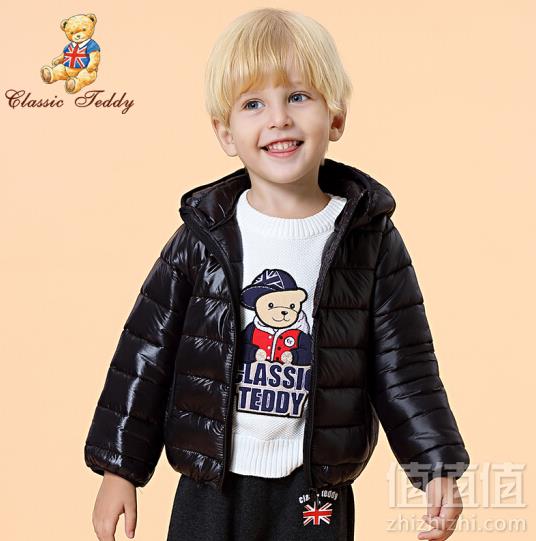 2018款，精典泰迪 Classic Teddy 儿童轻薄羽绒棉59.9元包邮（需领券）