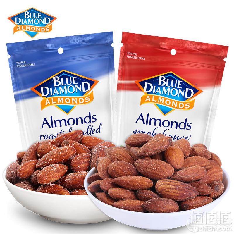 美国进口，Blue Diamond 蓝钻石 烟熏风味巴旦木 110g*2袋29元包邮（需领券​）