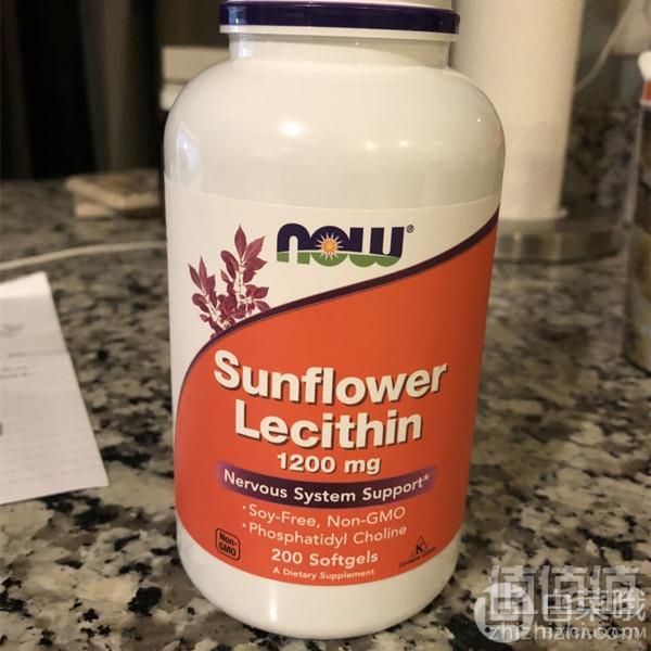 降血脂血压健脑，Now Foods 诺奥 葵花卵磷脂胶囊1200mg*200粒 Prime会员凑单免费直邮含税到手史低95元