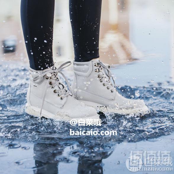 限39码，Geox 健乐士 Asheely NP 女士真皮ABX防水工装靴 Prime会员免费直邮含税到手440元