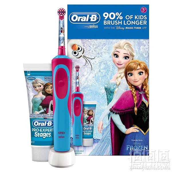Oral-B 欧乐B Stages Power 儿童电动牙刷+牙膏礼盒装 冰雪奇缘 Prime会员凑单免费直邮含税到手143.14元