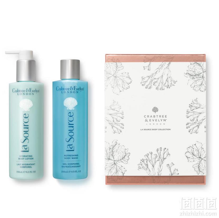 Crabtree＆Evelyn 喷泉SPA两件套节日礼盒装（沐浴露250ml+身体乳250ml）5折史低£15.5凑单免费直邮到手135元