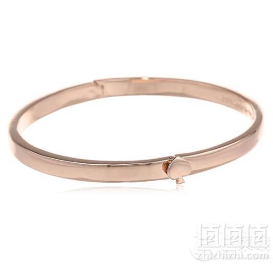 降￥40！Kate Spade 凯特丝蓓 BANGLES 细款桃心手镯 玫瑰金新低159元包邮包税