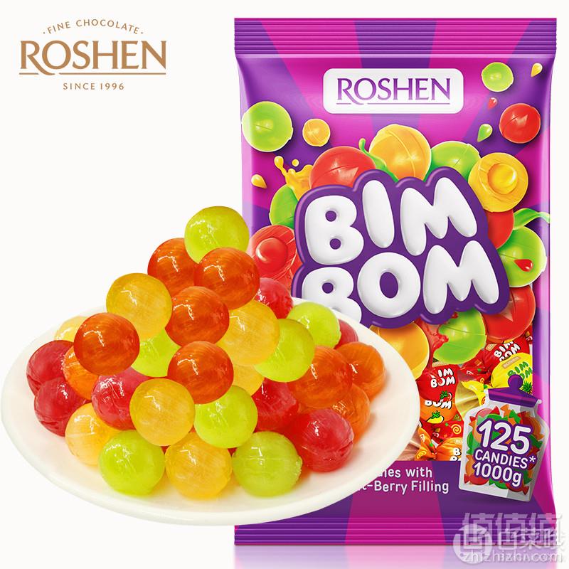 ROSHEN 如胜 水果夹心硬糖1000g19元包邮（需领优惠券）