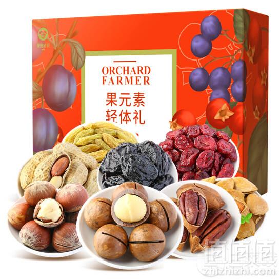 果园老农 年货坚果礼盒 轻体礼 1560g 送红枣红枣1000g79元