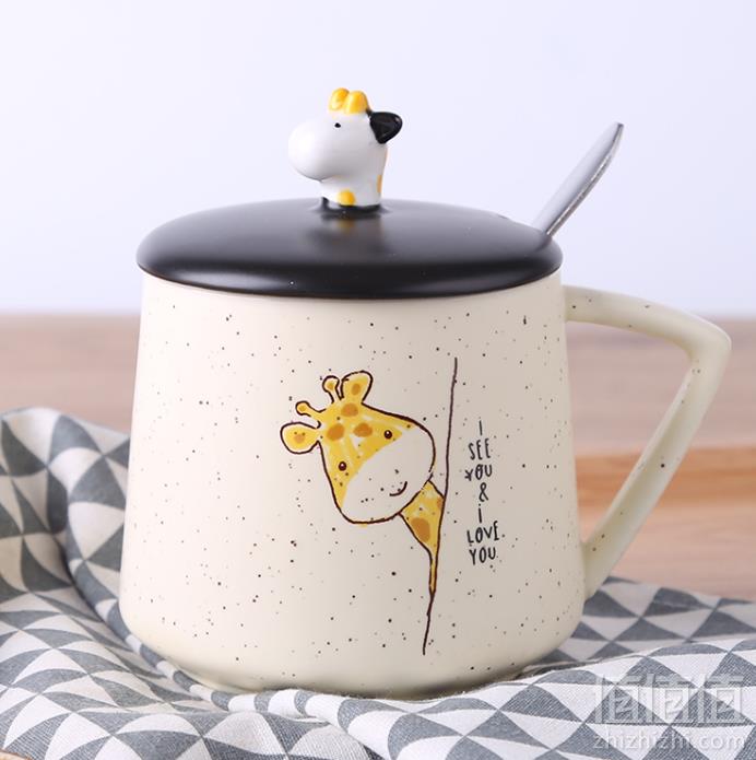 UP STYLE 悠家良品 可爱陶瓷杯子15.9元包邮（需领券）