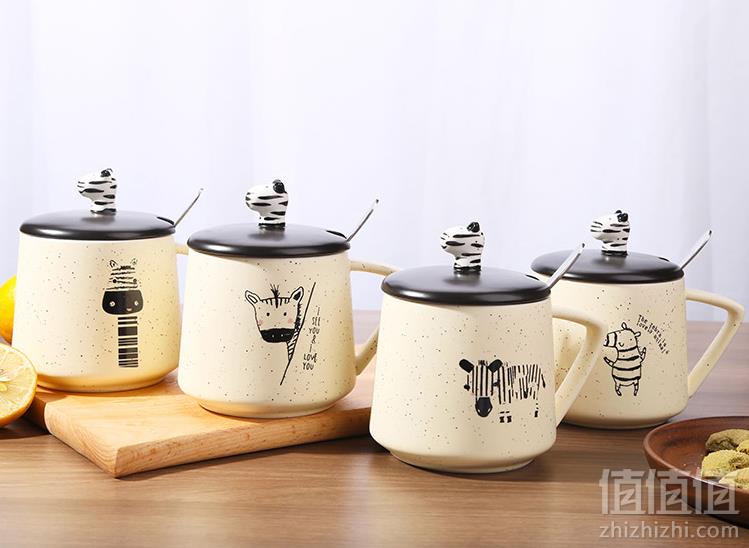 UP STYLE 悠家良品 可爱陶瓷杯子15.9元包邮（需领券）