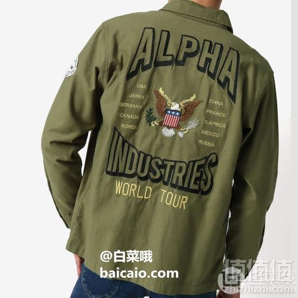 限尺码，Alpha Industries 阿尔法 TS5063 男士纯棉军装风衬衫 Prime会员免费直邮含税到手296元