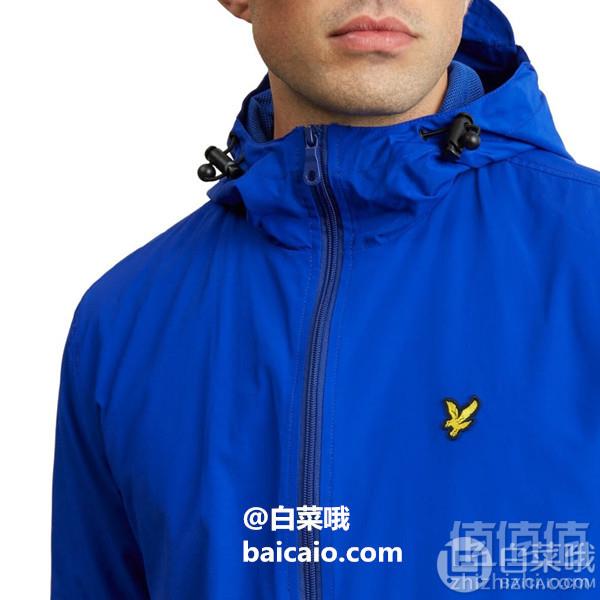 限XS码，Lyle & Scott 苏格兰金鹰 JK464V 男士拉链连帽外套 Prime会员免费直邮含税到手289元