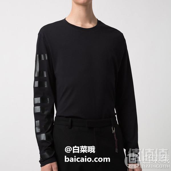 限M码，HUGO Hugo Boss 雨果·博斯 Demeos-U1 男士纯棉印花长袖T恤 Prime会员免费直邮含税到手318元