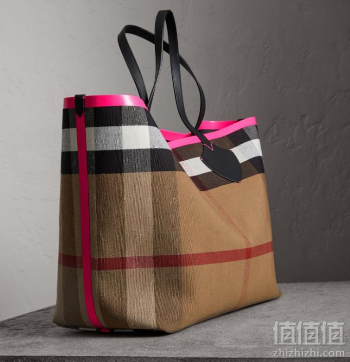意大利产，国内￥15200 Burberry 女士格纹双面两用吉安特包 特大号 4折免费直邮包税到手新低6800元