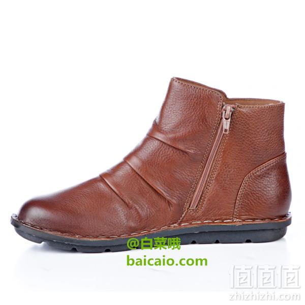 限US5码，Clarks 其乐 Janice Verna 女士真皮裸靴 Prime会员凑单免费直邮含税到手195元