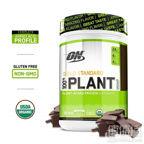 金盒特价，Optimum Nutrition 欧普特蒙 金标 巧克力味 100%植物蛋白粉722g（19份） Prime会员凑单免费直邮含税到手197元