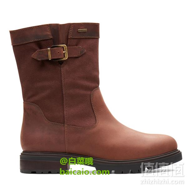 1547168599363774.png 限37.5码,Clarks 其乐 Doxbury Flow 女士GTX防水真皮短靴 Prime会员免费直邮含税到手379元