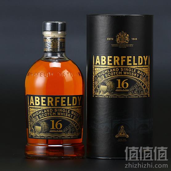 Aberfeldy 艾柏迪 16年单一麦芽威士忌酒 700ml+凑单品385元包邮（双重优惠）