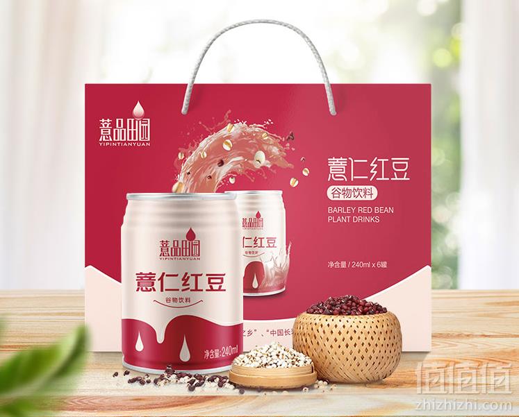 薏品田园 红豆薏米谷物饮料240ml*6罐13.8元包邮（需用优惠券）