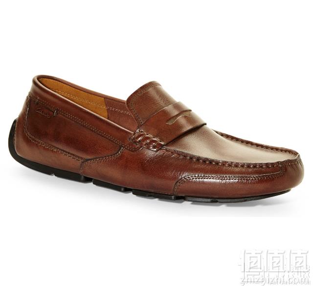 限US9码，Clarks 其乐 Ashmont Way 男士真皮休闲乐福鞋 Prime会员免费直邮含税到手273.5元