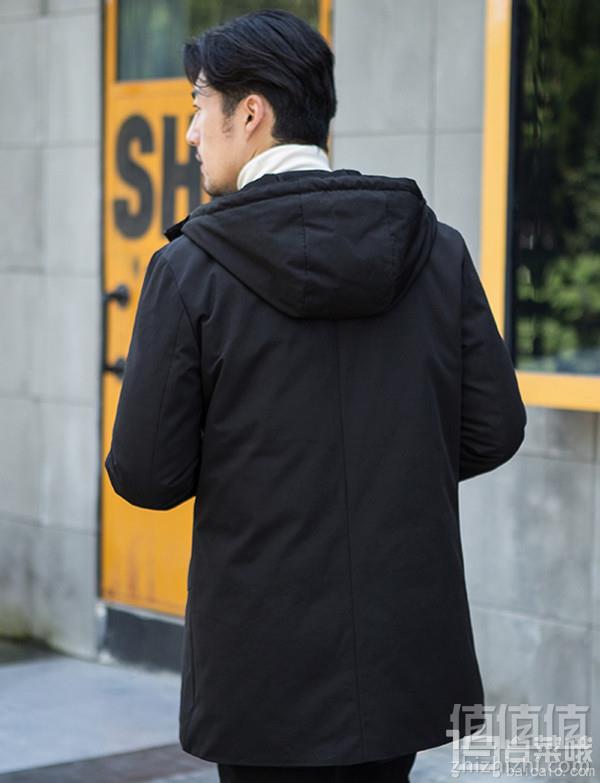 <span>白菜！</span>比菲力 男士中长款连帽棉衣 蚕丝棉填充+凑单品新低148元包邮（需领券）