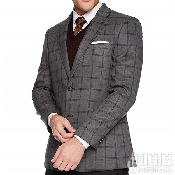 Tommy Hilfiger 汤米·希尔费格 男士经典格子休闲西装 Prime会员免费直邮含税到手436元