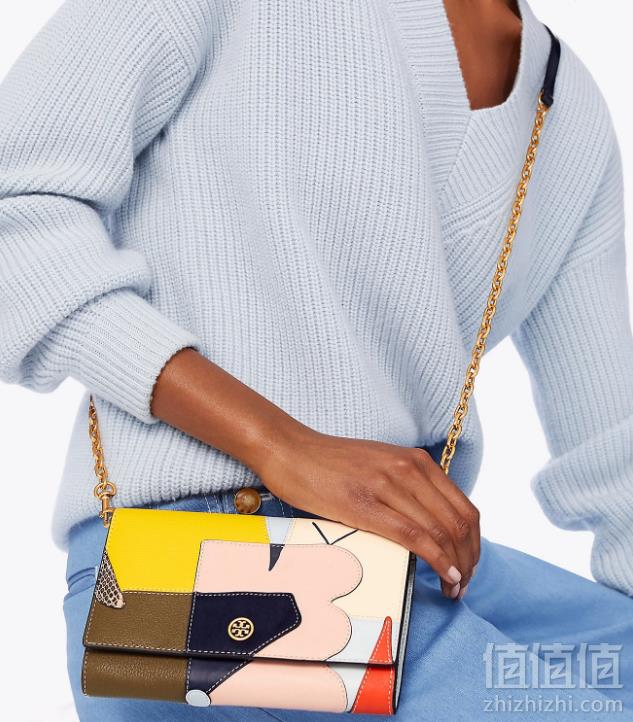 Tory Burch  托里·伯奇 ROBINSON女士真皮拼色链条单肩包 6.3（需用码）到手1060元