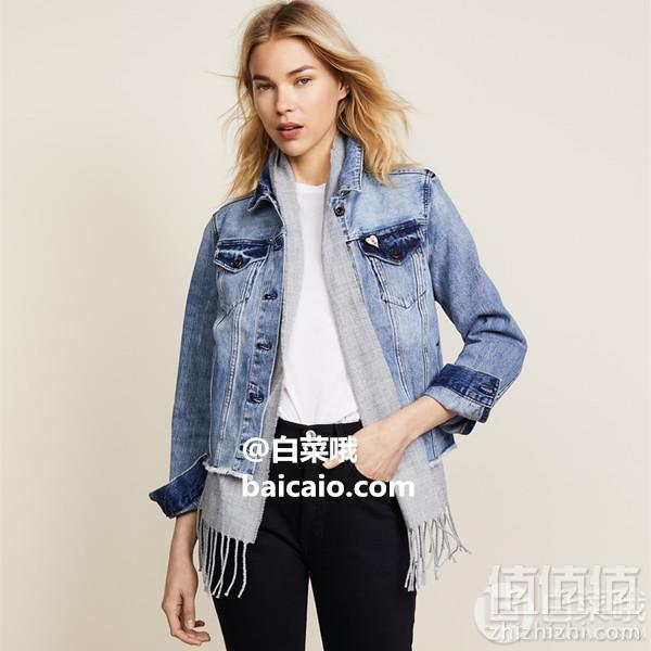 M码，Scotch & Soda Maison 女士牛仔夹克（带可拆卸流苏披肩内衬） Prime会员免费直邮含税到手491元