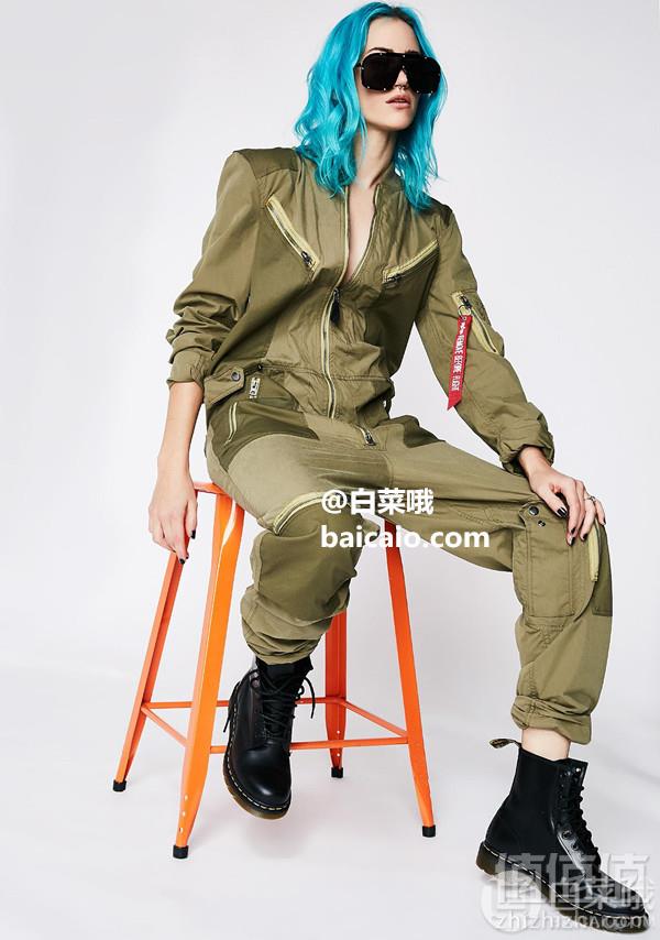 <span>限XS码白菜！</span>Alpha Industries 阿尔法 K-2B Mod 男士连体飞行服 Prime会员免费直邮含税到手新低397元