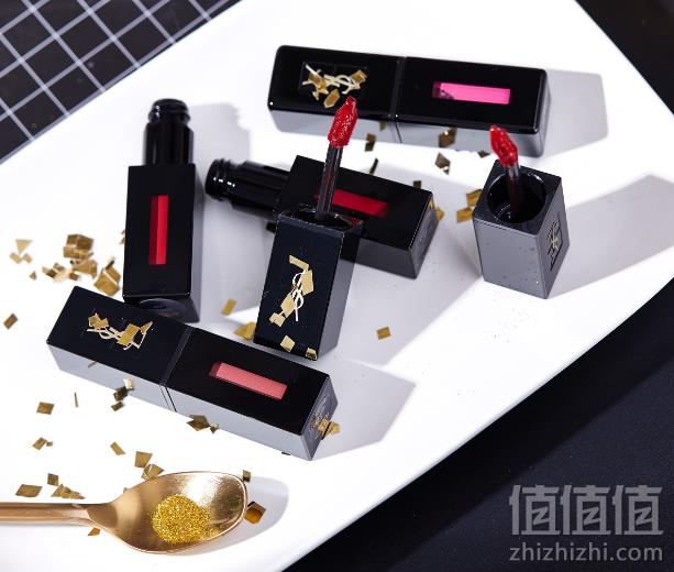 YSL 圣罗兰 镜光黑管纯色唇釉 2色新低124.27元含税包邮