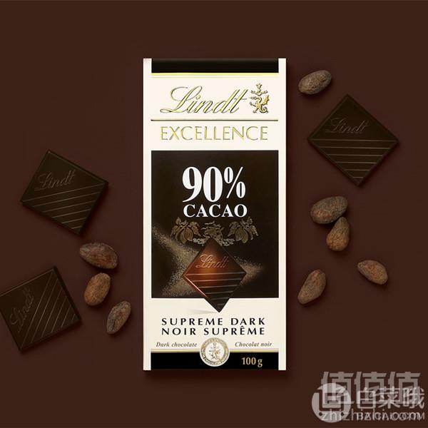 Lindt 瑞士莲 90%可可 特级黑巧克力100g*12排 Prime会员凑单免费直邮含税到手222元