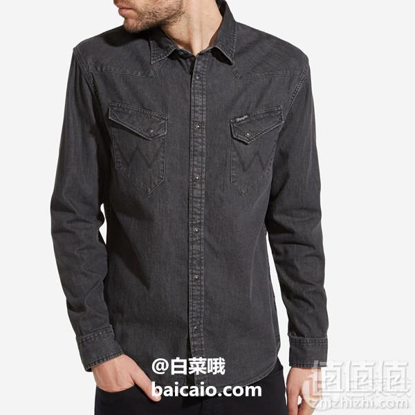 限M码，Wrangler Western 男士西部牛仔风牛仔衬衫 Prime会员凑单免费直邮含税到手170元