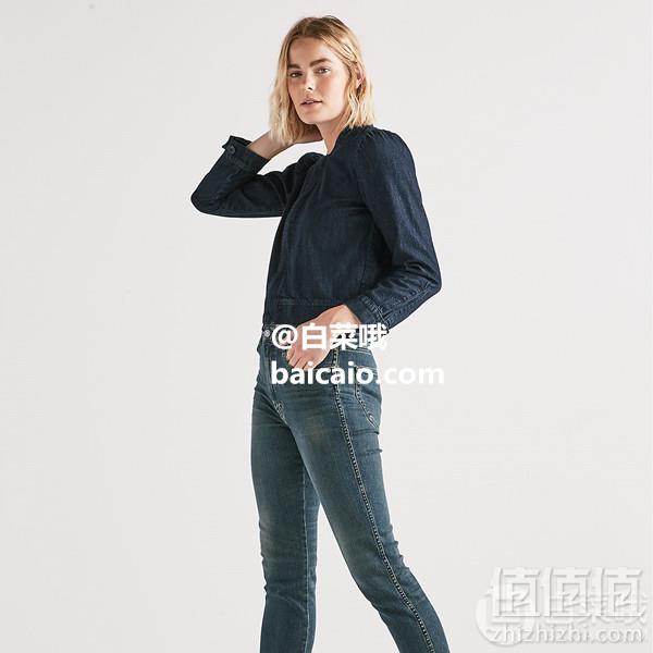 限尺码，Lucky Brand 幸运牛仔 Shrunken 女士飞行员夹克 Prime会员免费直邮无税到手303元