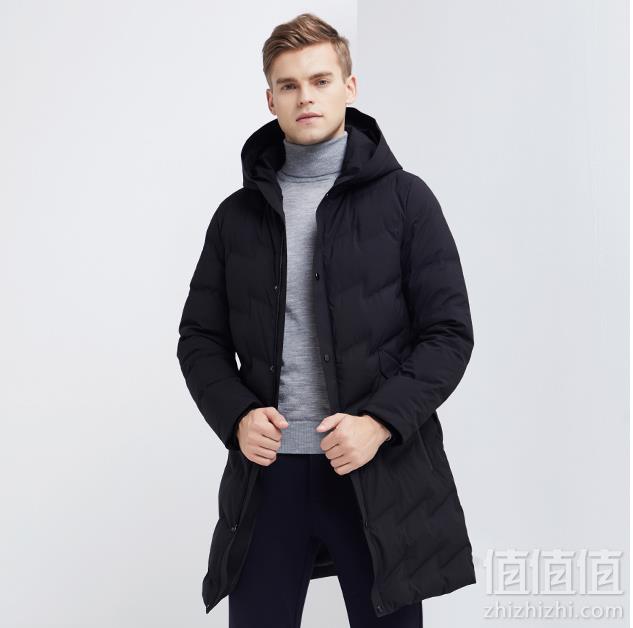 网易严选 90%白鸭绒 男式中长无缝带帽羽绒服 3色新低408元包邮（双重优惠）