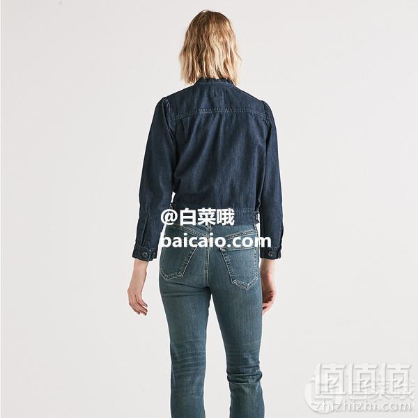 限尺码，Lucky Brand 幸运牛仔 Shrunken 女士飞行员夹克 Prime会员免费直邮无税到手303元